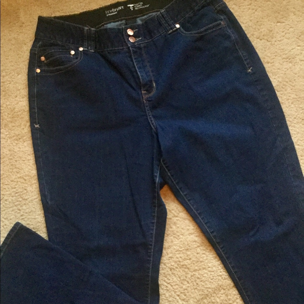 Lane Bryant T3 straight leg jeans dark denim sz 20